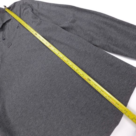 TRAVIS MATHEW Beginners Luck Golf Polo Long Sleeve Gray Stripe Minimal Casual XL - Picture 4 of 8